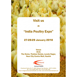 Chembond Animal Health to participate in India Poultry Expo 2018